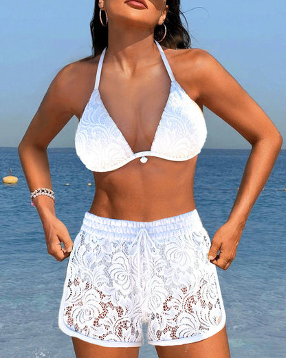 Marble® | Elegant Solid Lace Bikini Set