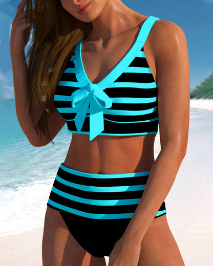Marble® | Striped High-Waisted Bikini