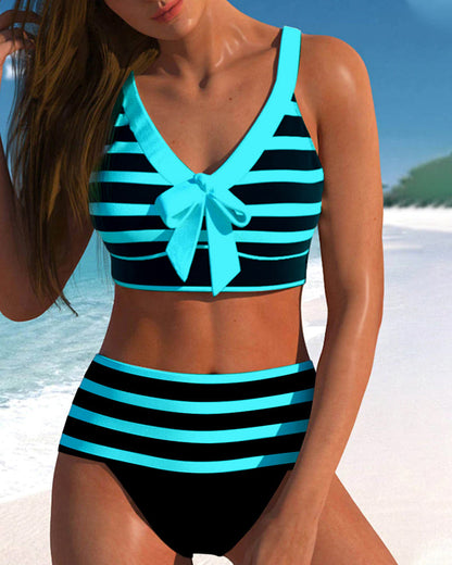Marble® | Striped High-Waisted Bikini