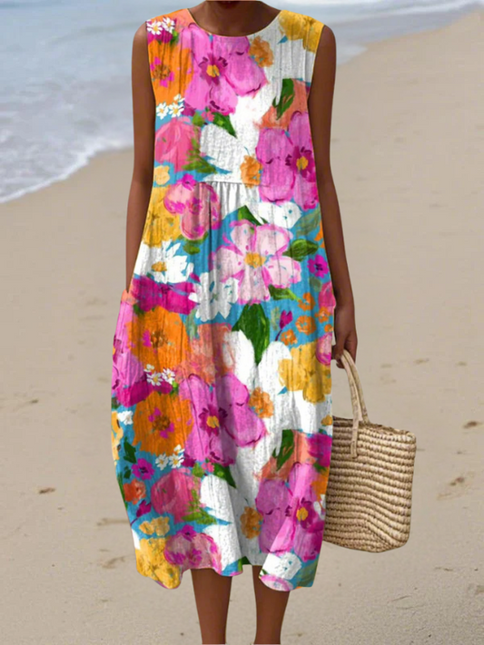 Eden™ Vibrant Floral Midi Dress
