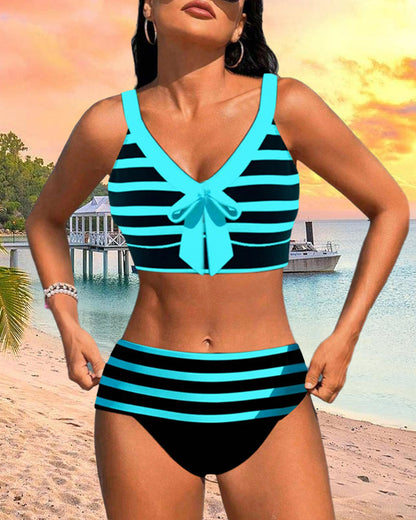 Marble® | Striped High-Waisted Bikini