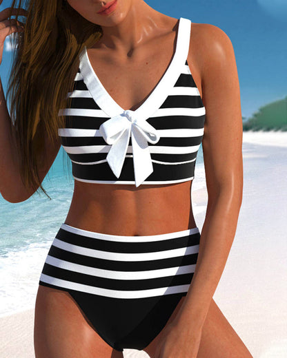 Marble® | Striped High-Waisted Bikini