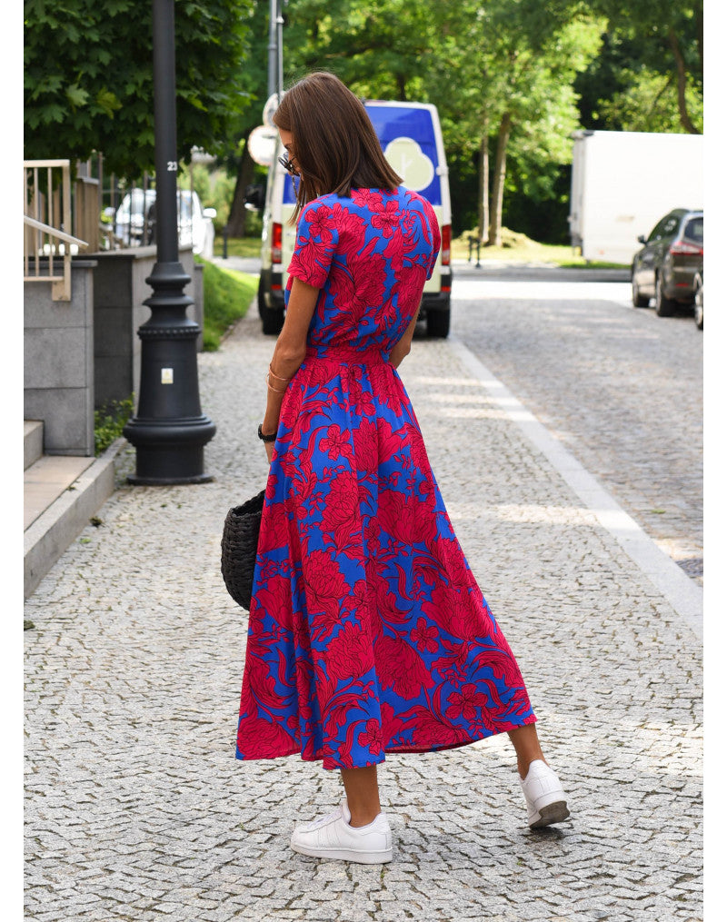 Alina™ | Floral Wrap Midi Dress