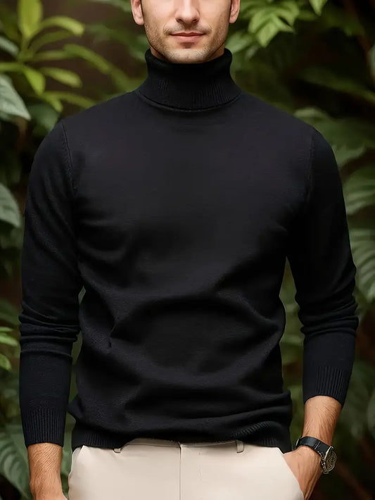 Paul™ | Casual Turtleneck Jumper in stretch knit