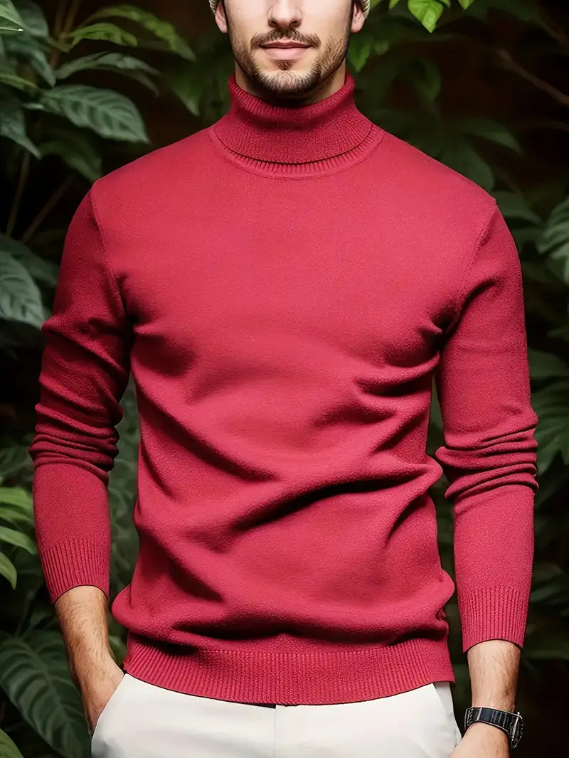 Paul™ | Casual Turtleneck Jumper in stretch knit