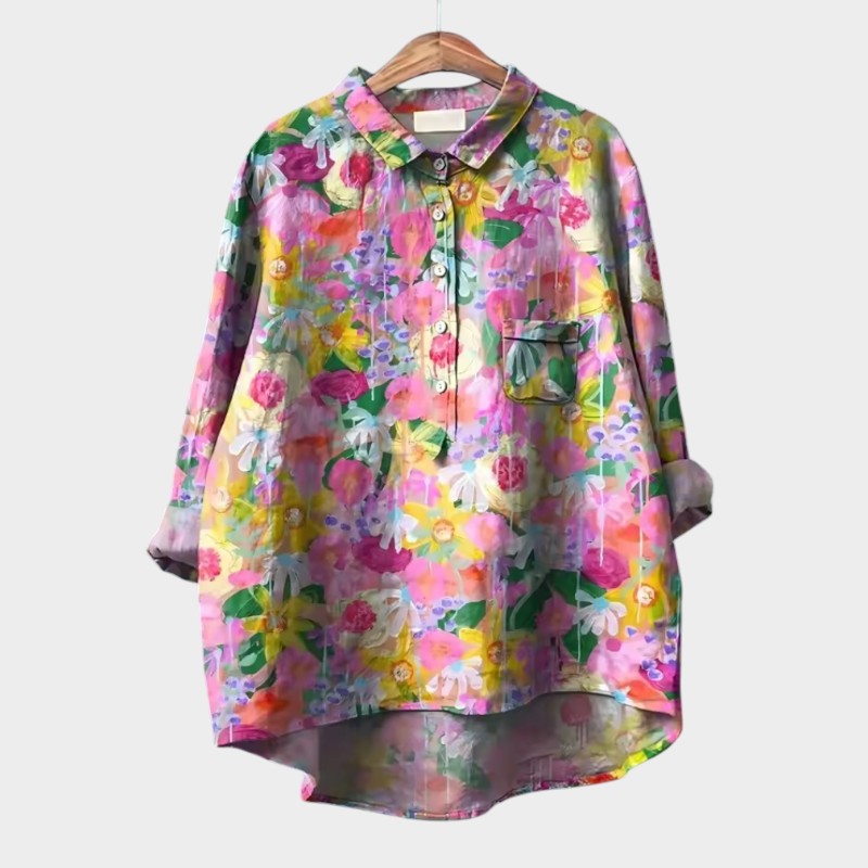 SOFIA™ | Oversized Floral Blouse for Comfort
