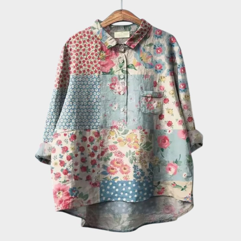 SOFIA™ | Oversized Floral Blouse for Comfort