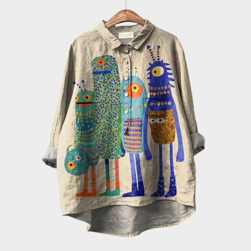 ELISABETTA™ | Oversized Floral Blouse with Comfort