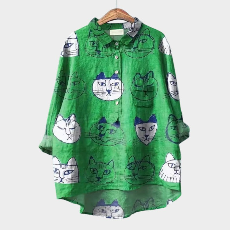 ELISABETTA™ | Oversized Floral Blouse with Comfort