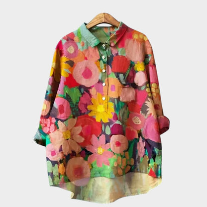 ELISABETTA™ | Oversized Floral Blouse with Comfort