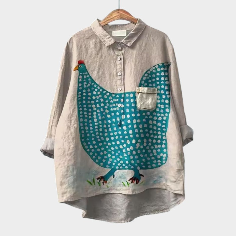 ELISABETTA™ | Oversized Floral Blouse with Comfort