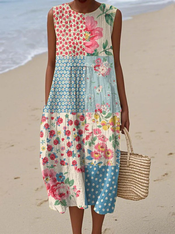 Anna™ | Patchwork Midi Dress