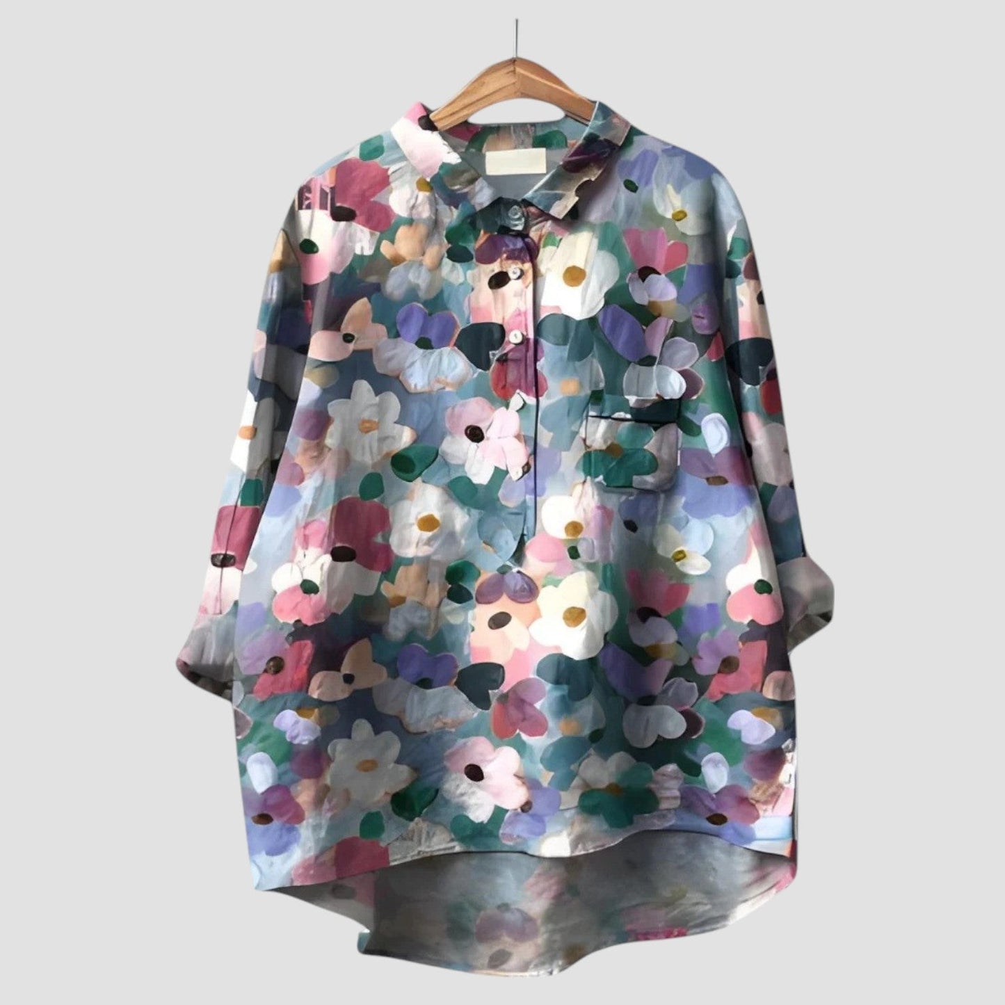 VERONICA™ ⏐ Oversized Shirt with Artistic Floral Print