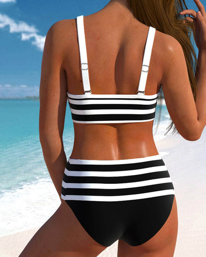 Marble® | Striped High-Waisted Bikini